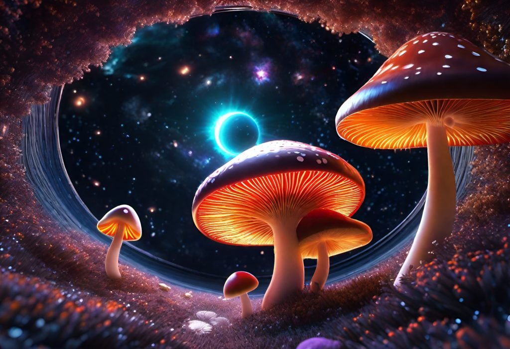 Mushrooms & Black Holes: Fungi in Extreme Cosmic Conditions